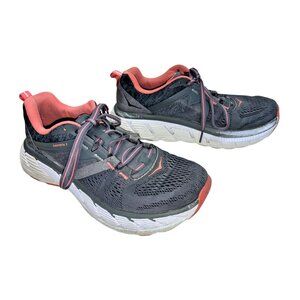 Hoka One One Gaviota 2 Gray/Coral Running Sneakers Shoes Clean Sz 7.5 #n